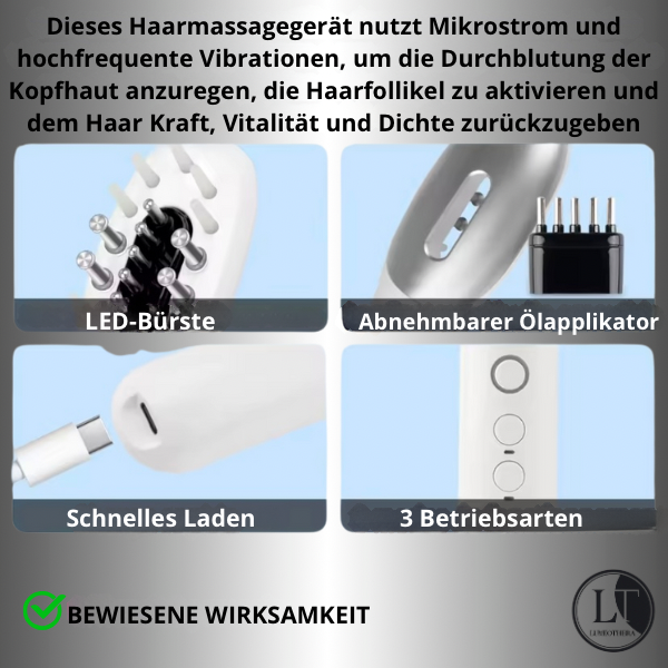 LED-Massagebürste - Haarpflege-Routine