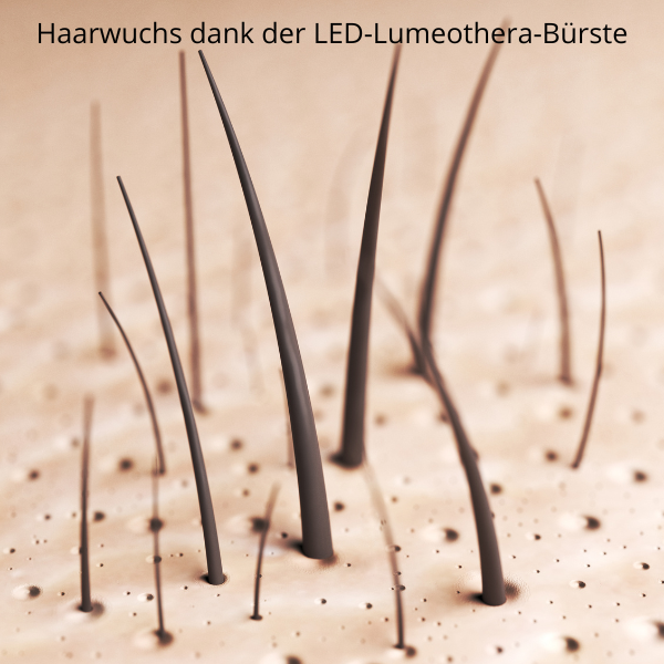 LED-Haarbürste mit Massagefunktion – Rotes und blaues Licht