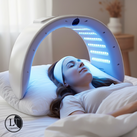 LED-Gesichts-Lichttherapiekabine - 7 Farben mit feiner Gesichtsdampfung